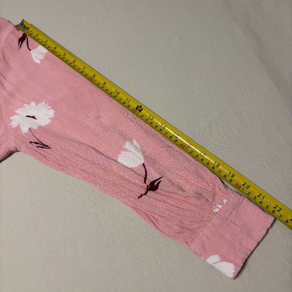 a.n.a A New Approach Floral Blouse Pink Long Sleeve Rayon 1X Boho Lightweight - Picture 10 of 10